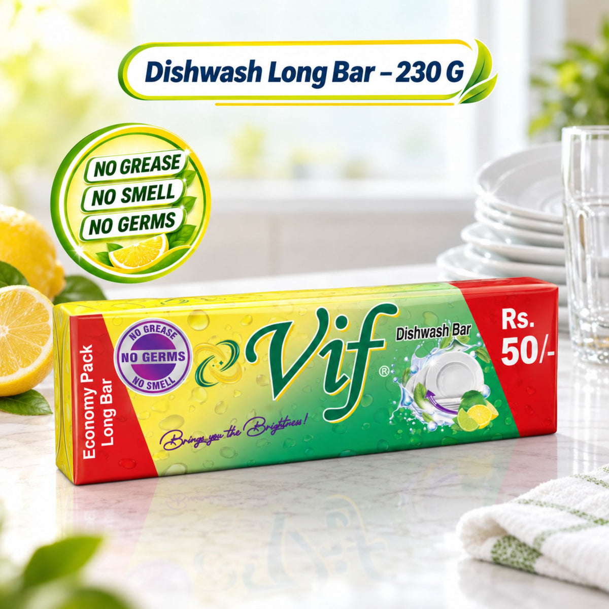 VIF Dishwash Long Bar 230g