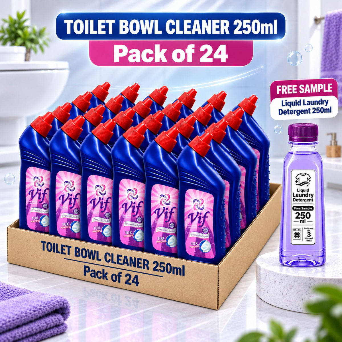 VIF TOILET BOWL CLEANER 250mlX24