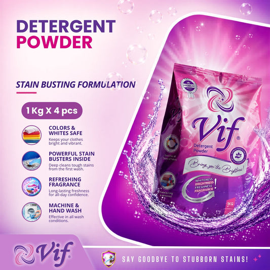 VIF Detergent Powder 1KG X 4pcs