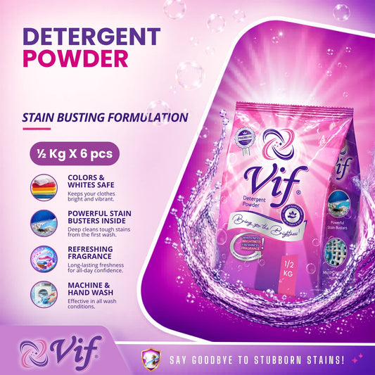 VIF Detergent Powder 500G X 6pcs