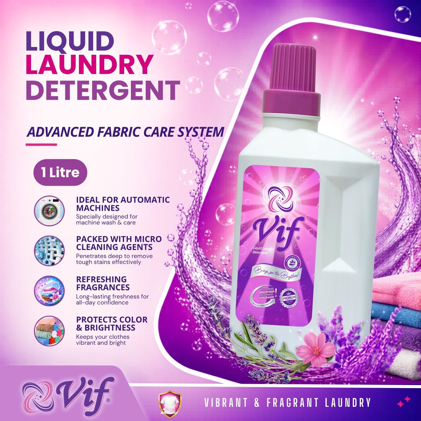VIF Liquid Laundry Detergent 1Litre